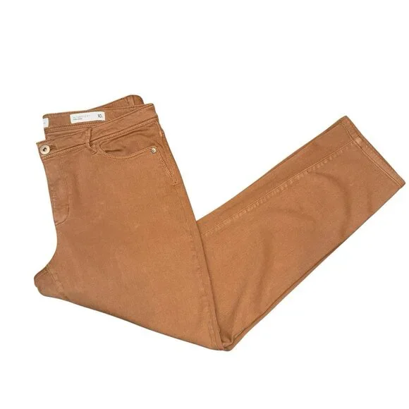 J Jill Denim Authentic Fit Slim Ankle Jeans Brown Straight Leg Women's Size 10 R - Picture 3 of 6